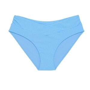 Time And Tru Women's Mid Rise Ribbed Swim Bottom plus size 3x light cloud blue